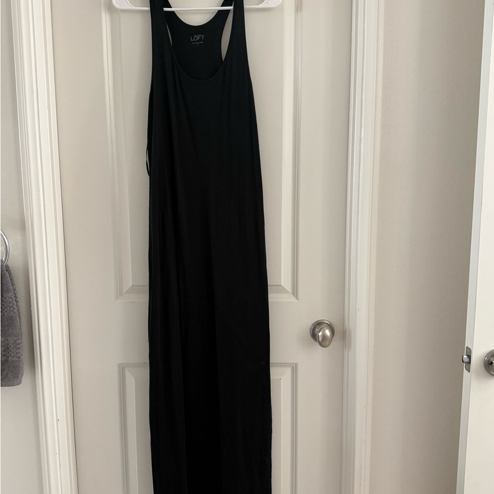 LOFT Classic Black Maxi Dress